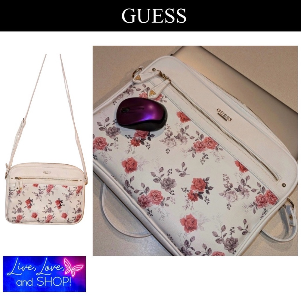 GUESS Floral Print Laptop, EUC
